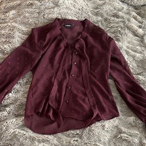 Express Women's Burgundy Blouse